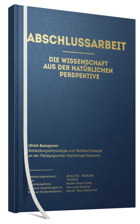 Abschlussarbeit als Hardcover Classic