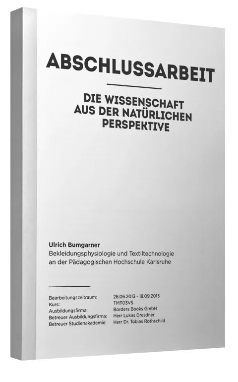 Abschlussarbeit als Klebebindung
