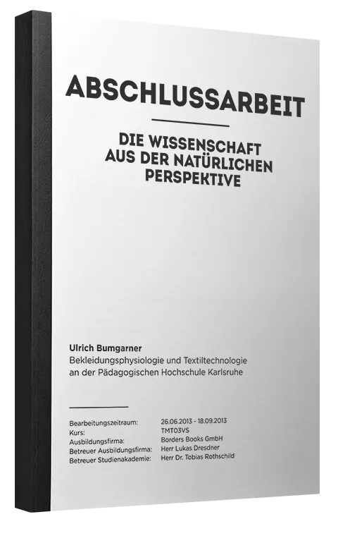 Abschlussarbeit als Klebebindung