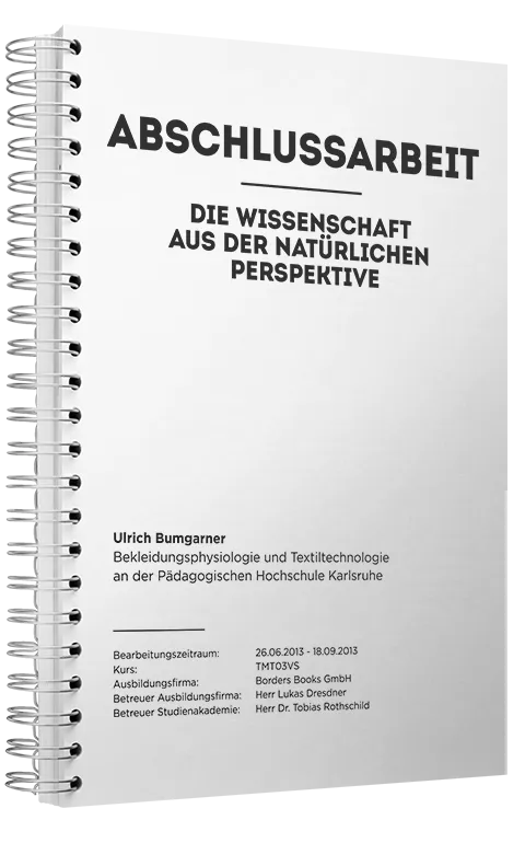 Abschlussarbeit als Spiralbindung