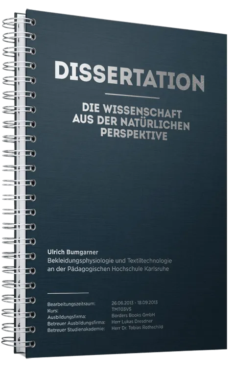 Dissertation als Spiralbindung Hardcover Classic