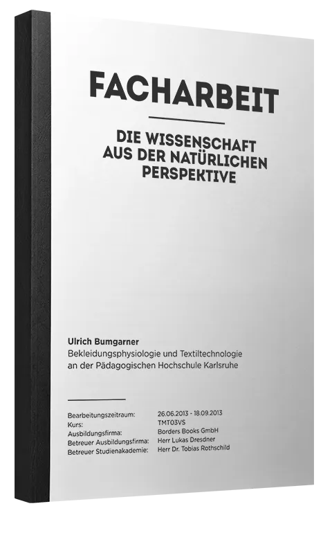 Facharbeit als Klebebindung