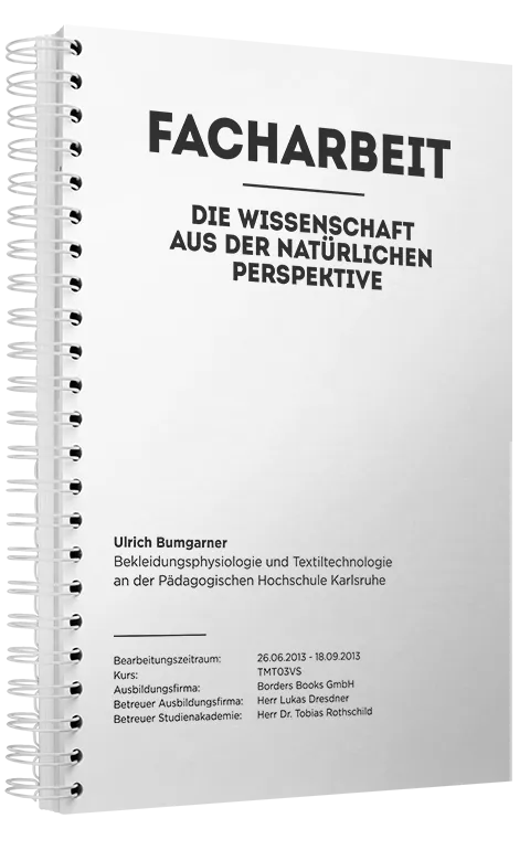 Facharbeit als Spiralbindung