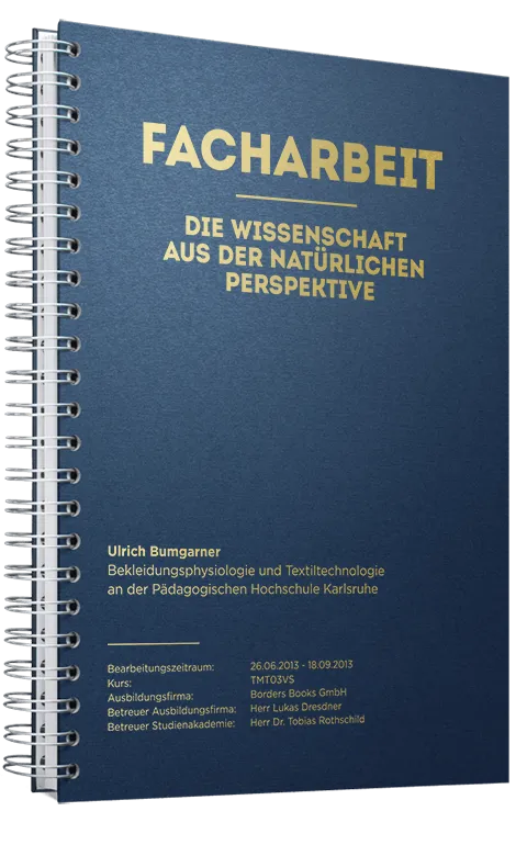 Facharbeit als Spiralbindung HC Classic