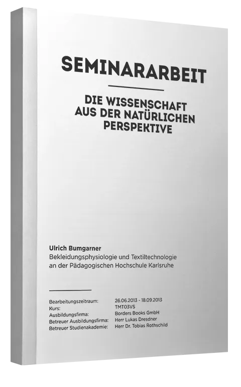 Seminararbeit als Klebebindung