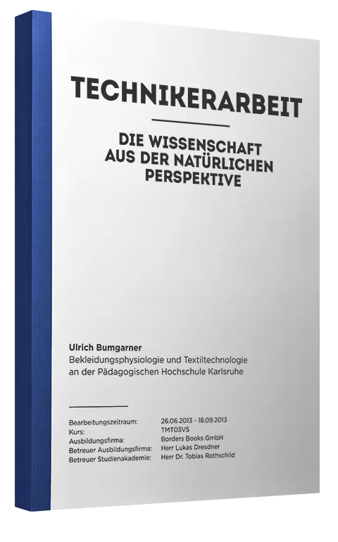 Technikerarbeit als Klebebindung