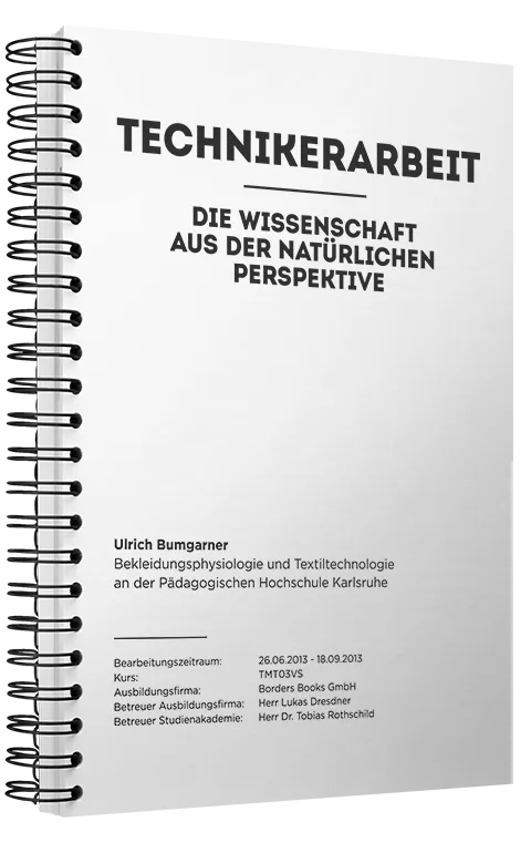 Technikerarbeit als Spiralbindung