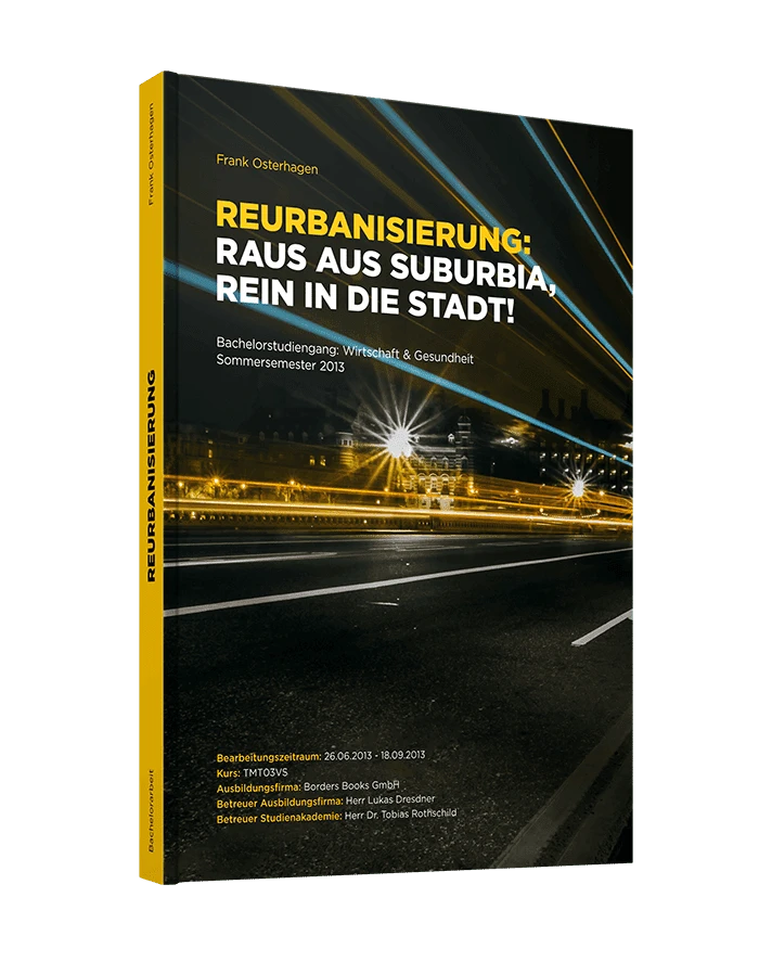 Bachelorarbeit: Hardcover Modern mit eigenem Umschlag