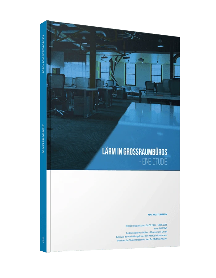 Seminararbeit: Hardcover Modern mit eigenem Umschlag