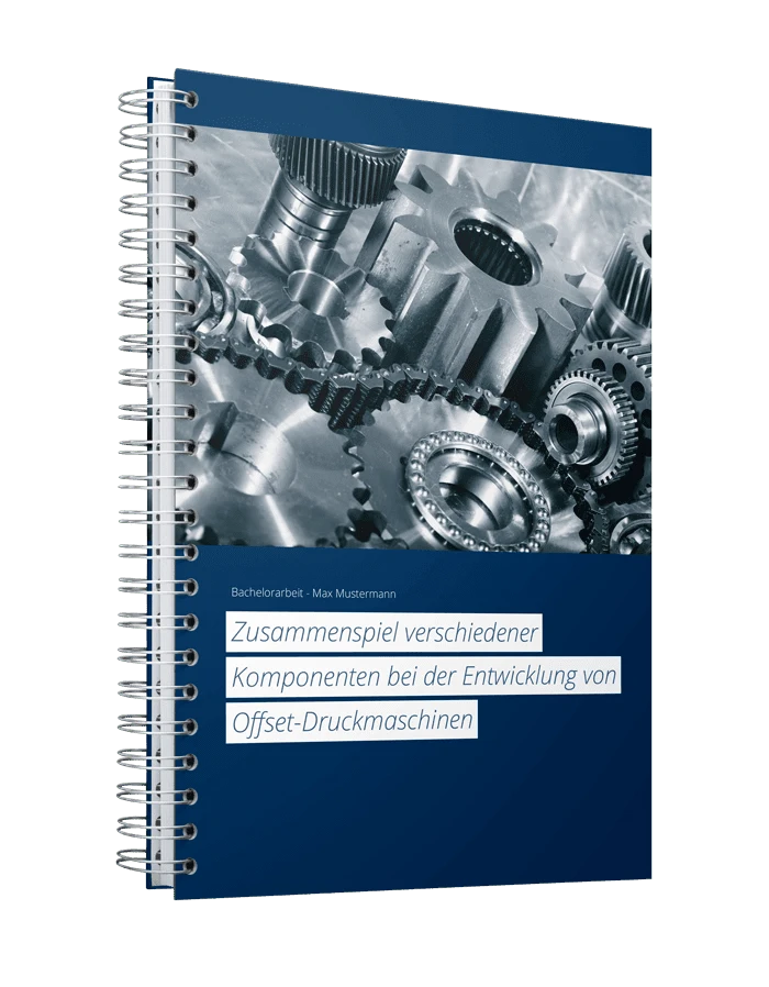 Bachelorarbeit als Spiralbindung Hardcover Modern