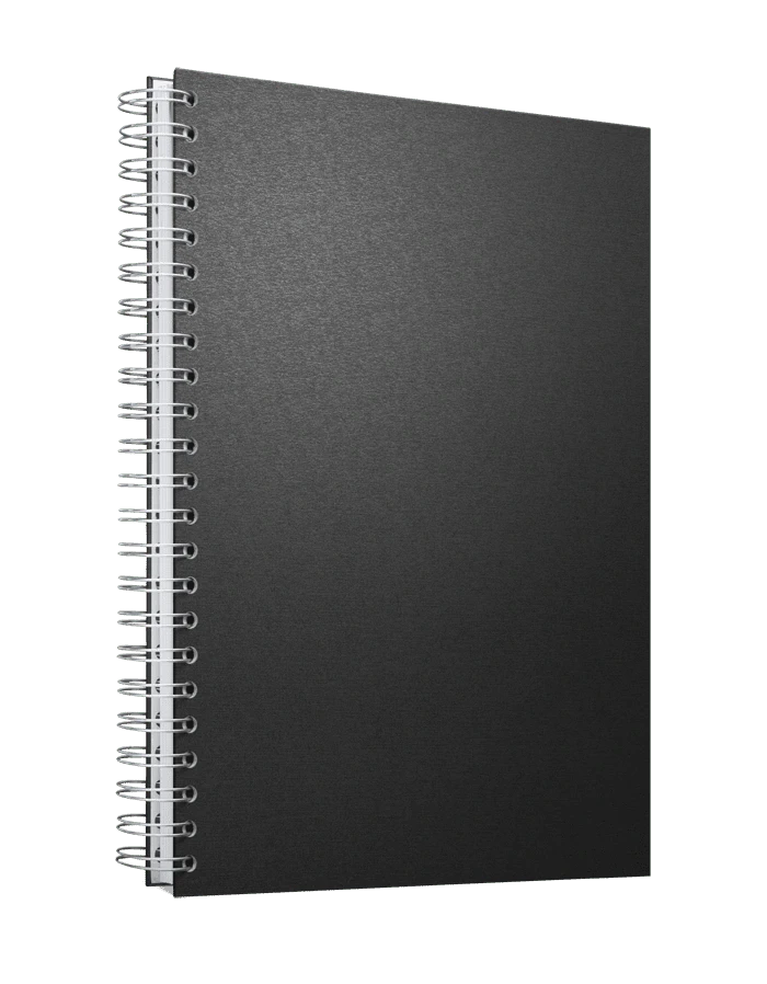 Spiralbindung Hardcover Classic: Material & Metallic-Druckfarben