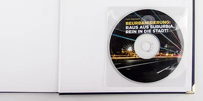 Klebebindung mit Klarsichtfolie - CD Hülle