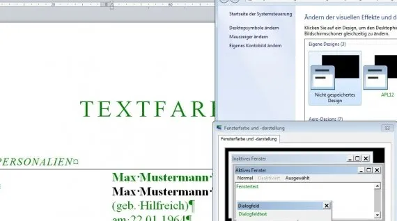 Word Farbe automatisch
