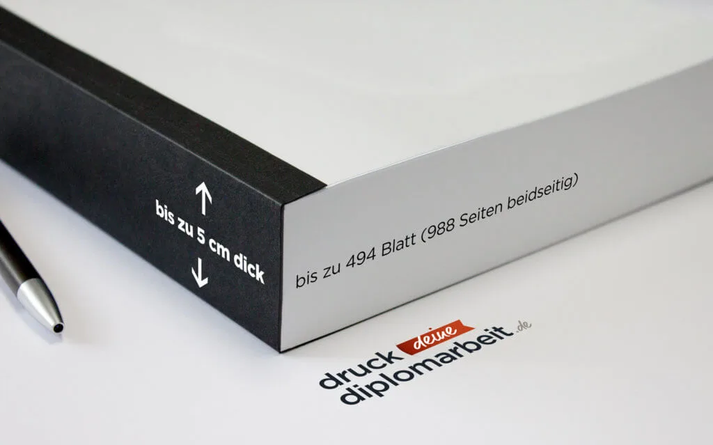 Klebebindung einer Abschlussarbeit
