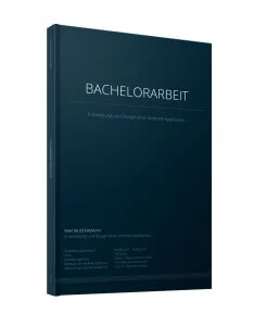 Mit der Hardcover Modern Bindung kann man seiner Bachelorarbeit ein modernes und stabiles Äußeres geben. Gepaart mit einem hochwertigen Druck auf Qualitätspapier wird die Bachelorarbeit auch optisch zum Erfolg.