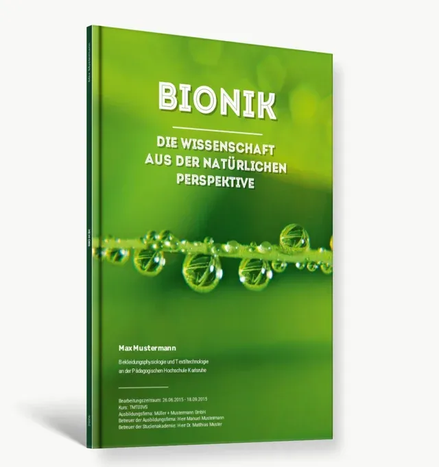 Gedrucktes Hardcover Modern mit der Vorlage Bionik in der 3D-Vorschau