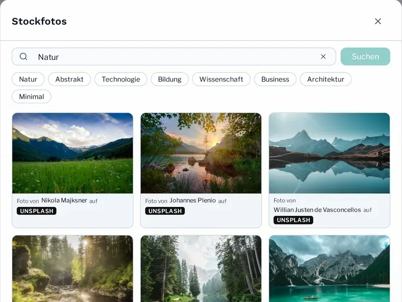 Stockfotos aus Unsplash und Pexels