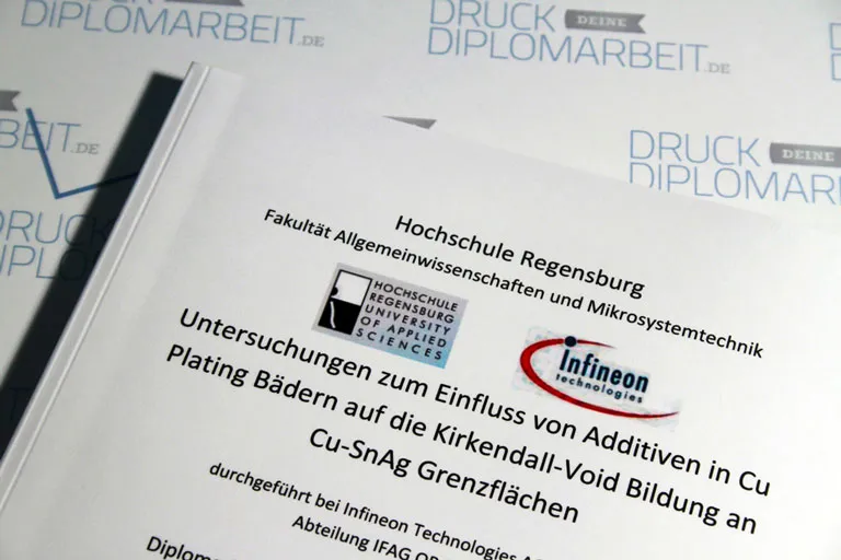Bachelorarbeit drucken und binden mit Hardcover- oder Softcover-Bindung.