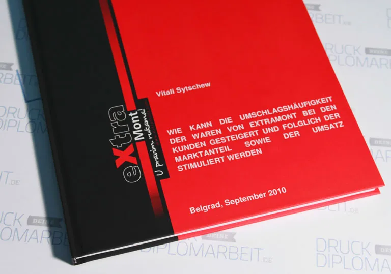Bachelorarbeit drucken und binden mit Hardcover- oder Softcover-Bindung.