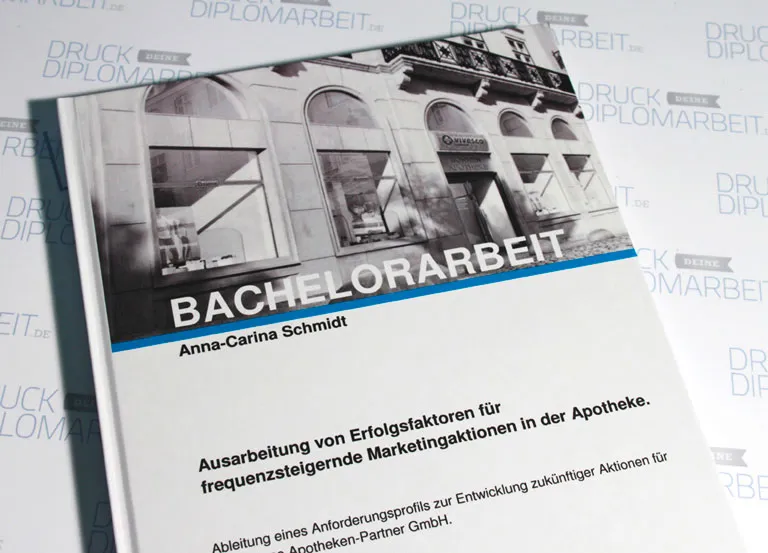 Bachelorarbeit drucken und binden mit Hardcover- oder Softcover-Bindung.