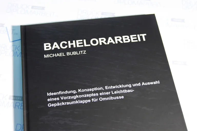 Bachelorarbeit drucken und binden mit Hardcover- oder Softcover-Bindung.
