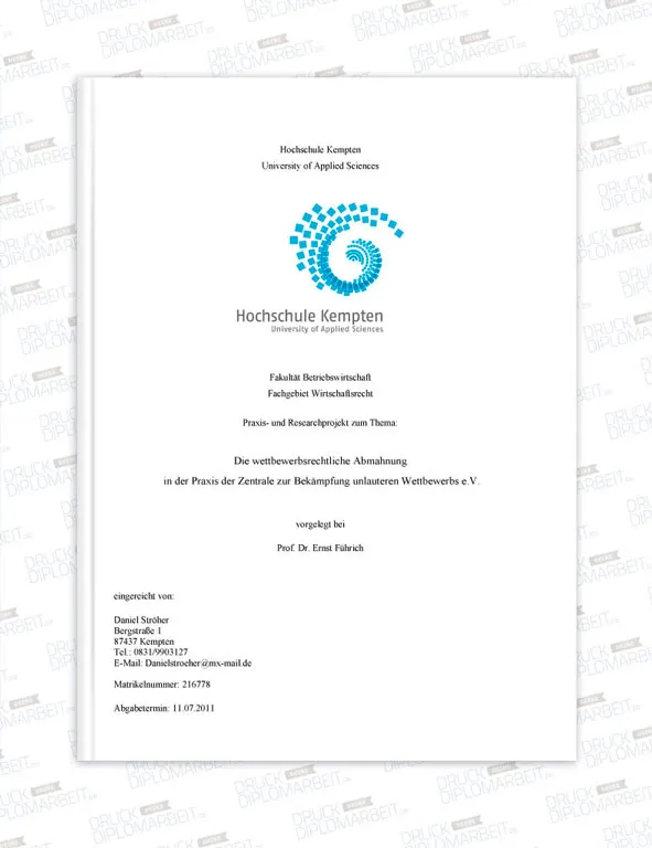 Bachelorarbeit drucken und binden mit Hardcover- oder Softcover-Bindung.