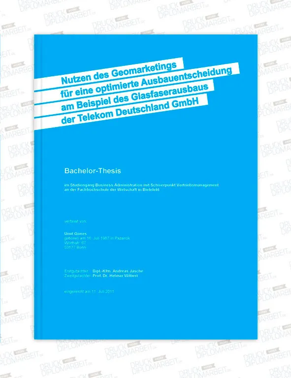Bachelorarbeit drucken und binden mit Hardcover- oder Softcover-Bindung.